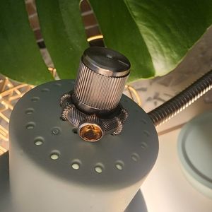 Judith Ripka Round Orange/Yellow Faceted Citrine 925 Sterling Silver Ring Size 6